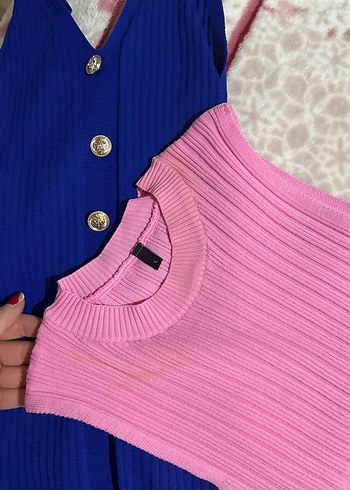 Renkli, Düğmeli, Kolsuz Kız Hırkası - Görsel 5