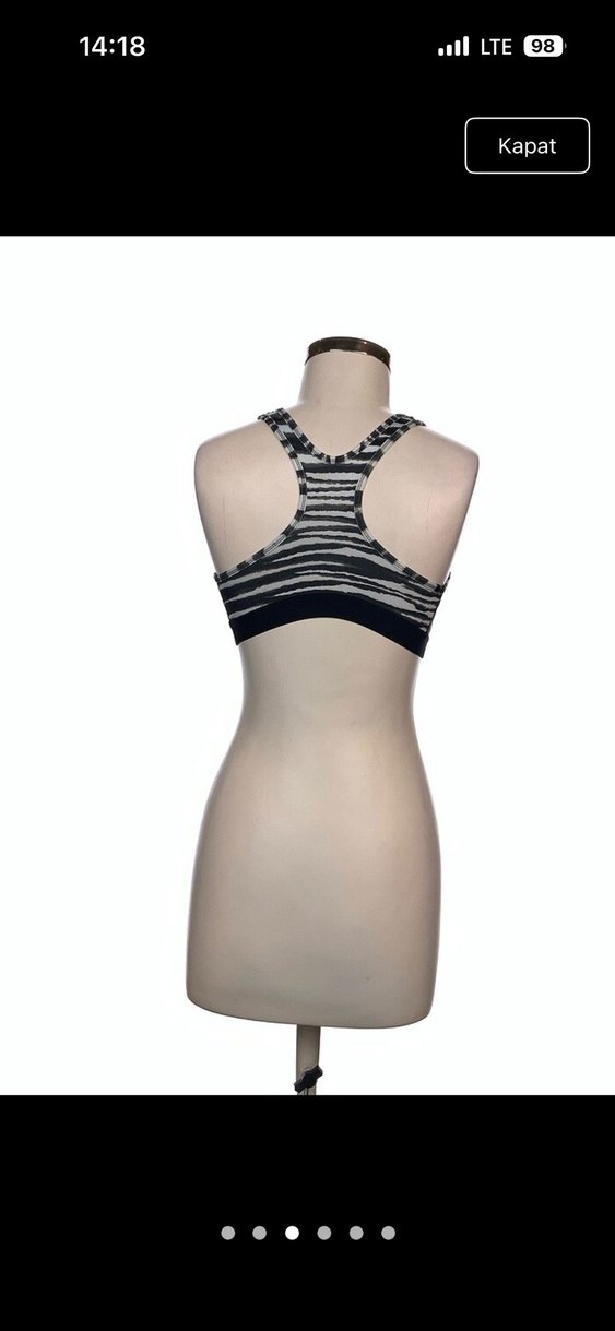 Zebra Desenli Siyah Spor Sütyeni - Görsel 3