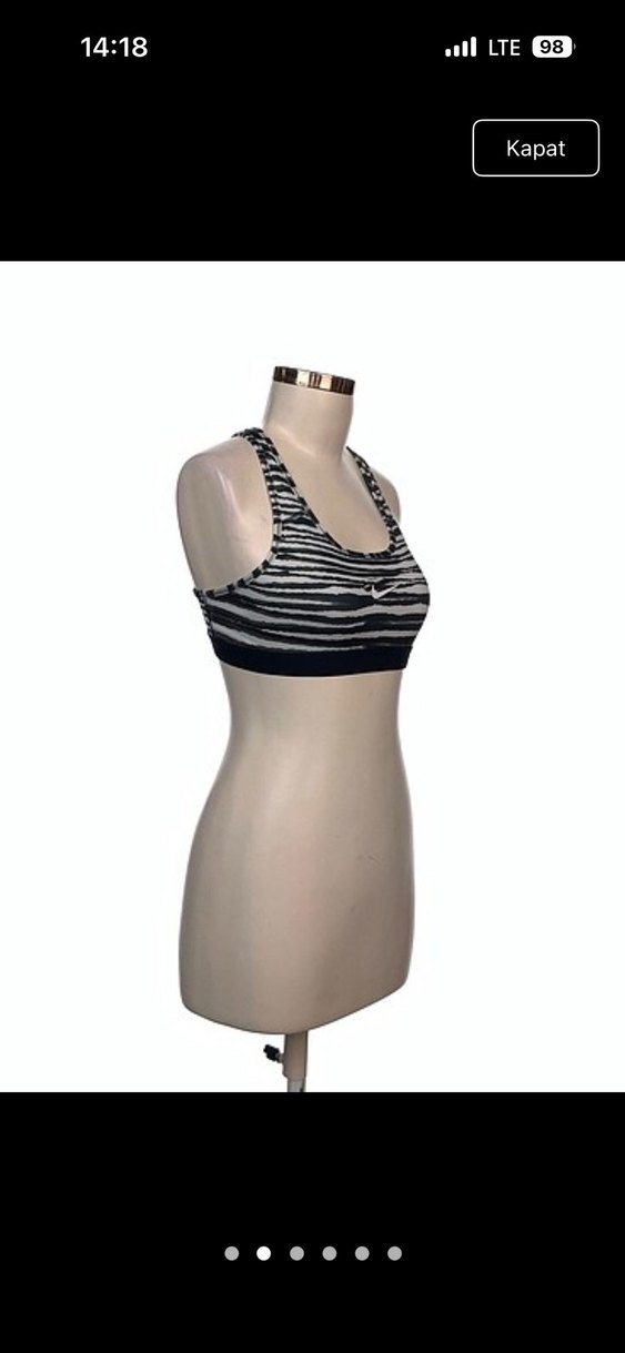 Zebra Desenli Siyah Spor Sütyeni - Görsel 2