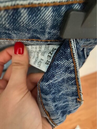 m Beden mavi Renk Mom jean
