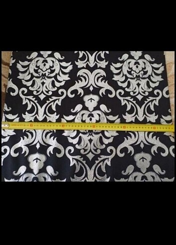 Damask desen Japon fon perde 2 adet