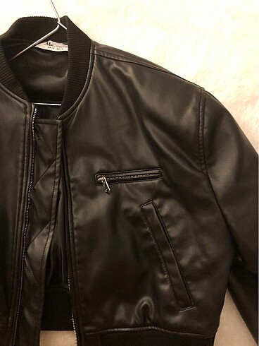 m Beden MAİ COLLECTİON crop deri ceket