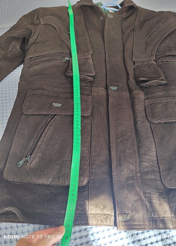 American Vintage Kahverengi Deri Biker Ceket,