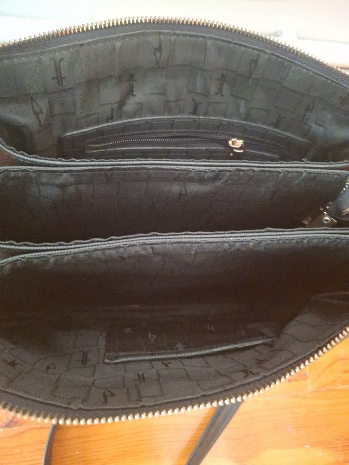 Tanca Siyah Deri Fermuarlı Kadın Çanta - Görsel 5