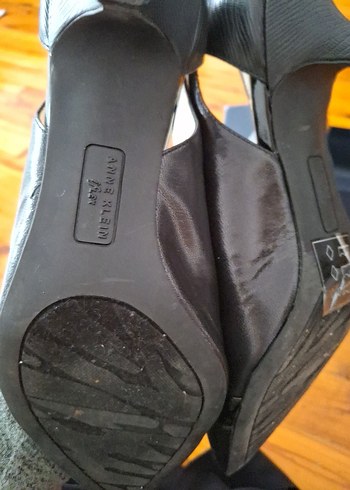 Klasik Siyah Yılan Derisi Desenli Stiletto - Görsel 2