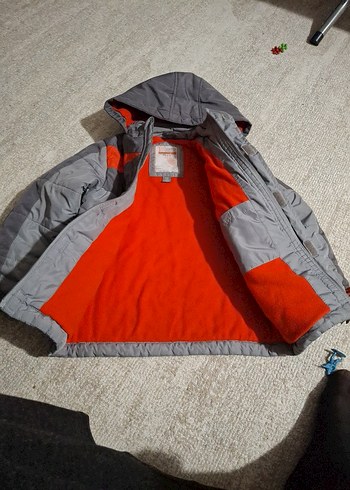 Kapüşonlu Gri Erkek Çocuk Mont - Görsel 5