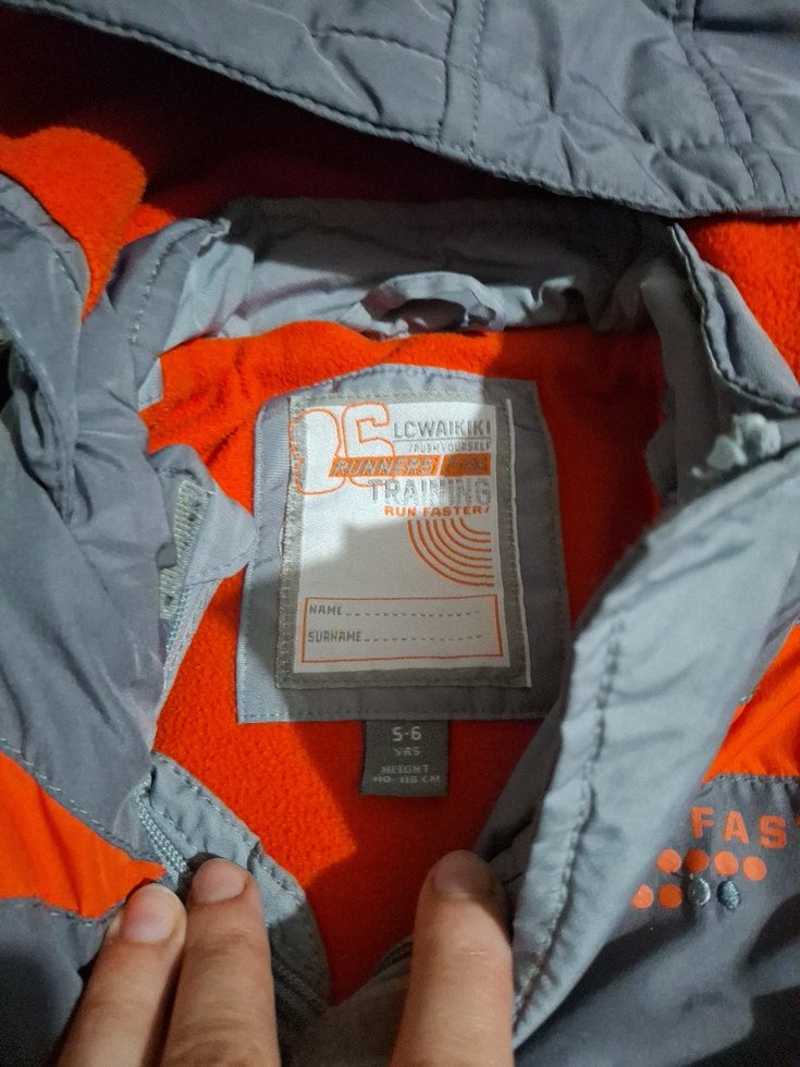 Kapüşonlu Gri Erkek Çocuk Mont - Görsel 2