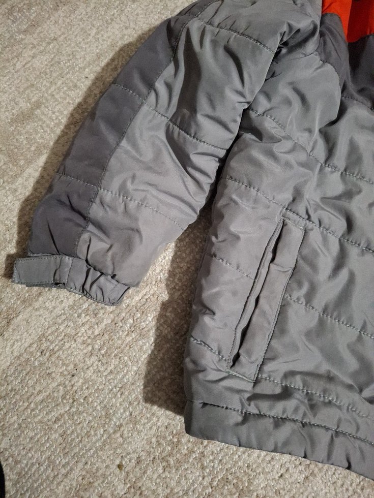 Kapüşonlu Gri Erkek Çocuk Mont - Görsel 3