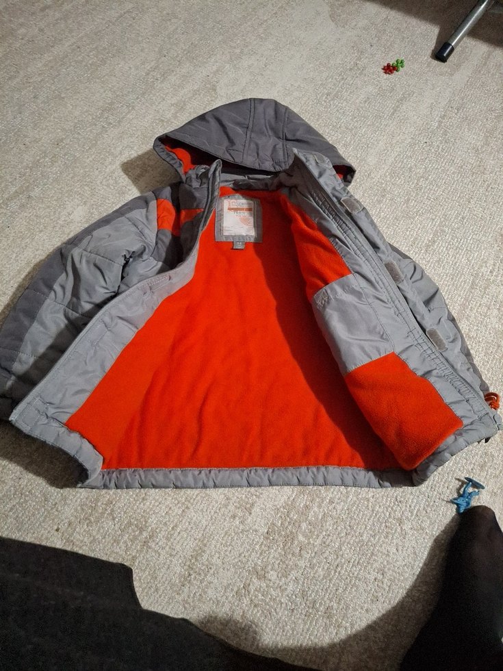 Kapüşonlu Gri Erkek Çocuk Mont - Görsel 5