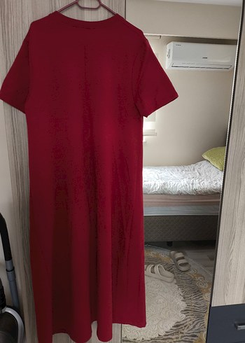 Kırmızı Salaş midi elbise - Görsel 4