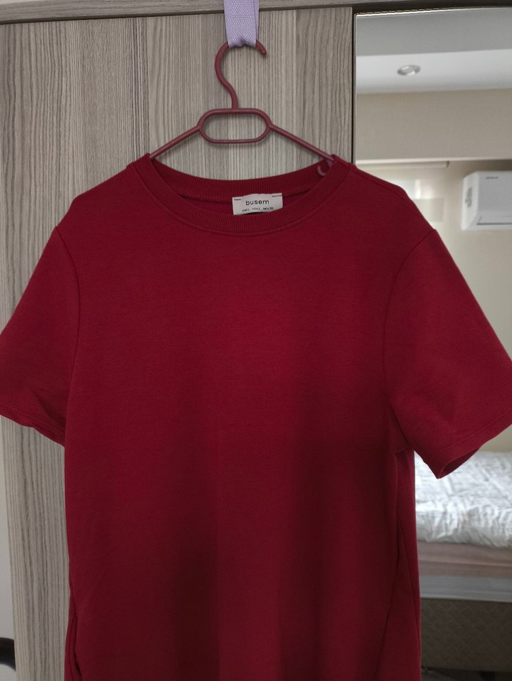 Kırmızı Salaş midi elbise - Görsel 2