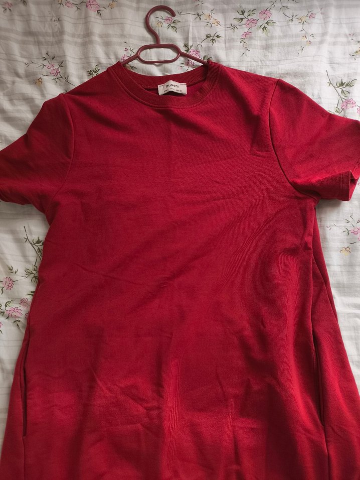 Kırmızı Salaş midi elbise - Görsel 5