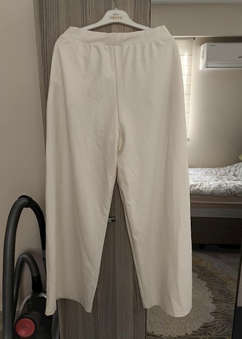 Bej Midi Pilili Kadın Kumaş Pantolon - Görsel 3