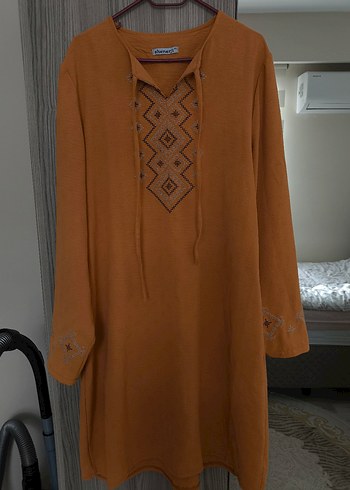 Uzun Bohem Nakışlı Kadın Tunik - Görsel 4