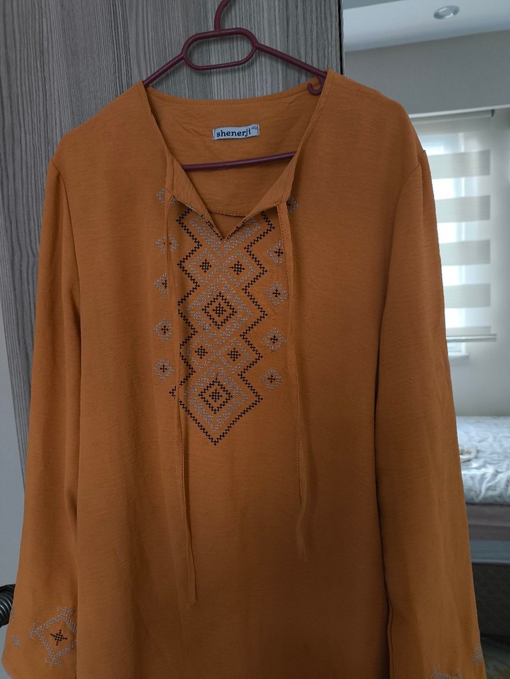 Uzun Bohem Nakışlı Kadın Tunik - Görsel 2