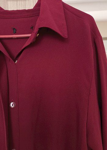 Bordo Uzun Kollu tunik - Görsel 2