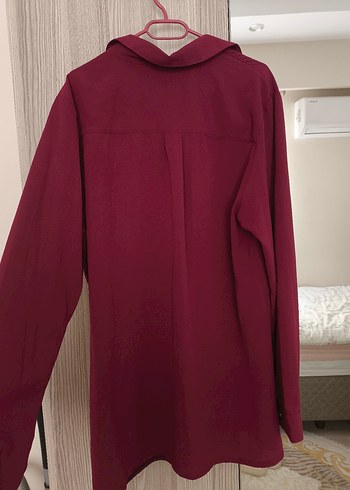 Bordo Uzun Kollu tunik - Görsel 3