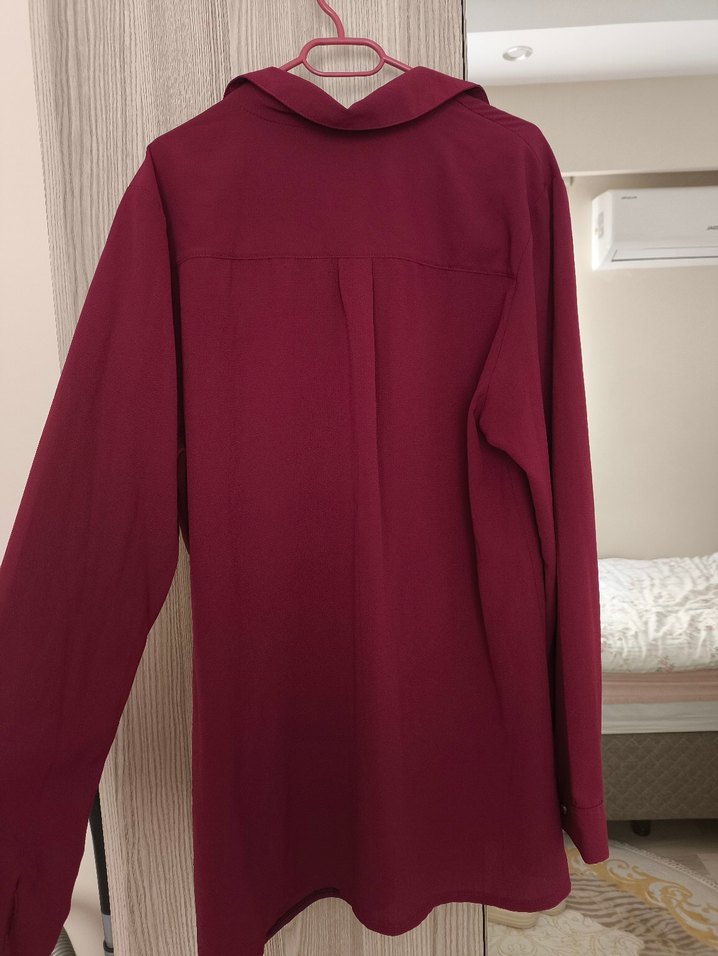 Bordo Uzun Kollu tunik - Görsel 3