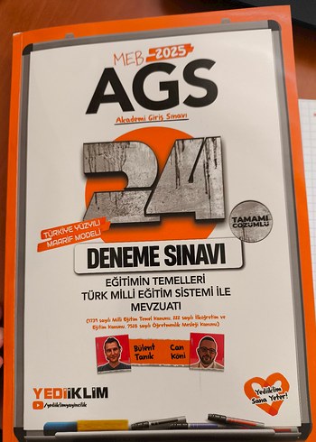 AGS 24 Deneme Sınavı - Eğitim Temelleri ve Mevzuat