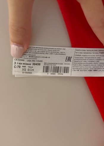xs Beden Mango kırmızı askılı yırtmaçlı yazlık elbise