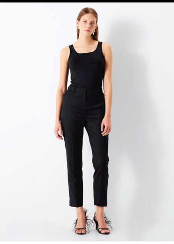 İpekyol straight fit siyah klasik pantolon