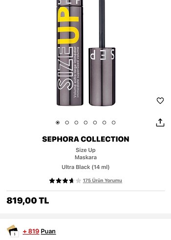 Sephora Collection Size Up Maskara Ultra Siyah