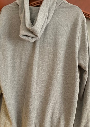 Gri Kapüşonlu Fermuarlı Polar Sweatshirt - Görsel 5