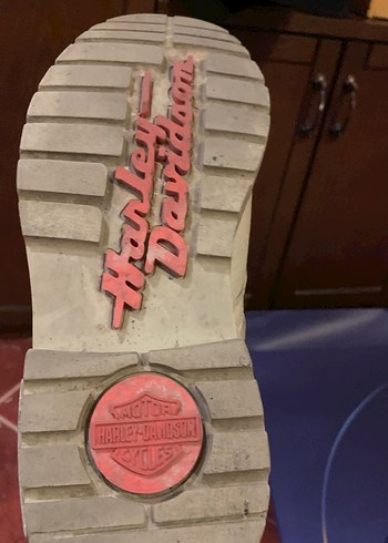 Harley davidson-Beyaz Deri Kadın Yüksek Topuklu Bot - Görsel 8