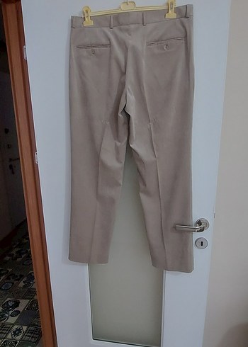 Bej Regular Fit Erkek Süet Pantolon - Görsel 2