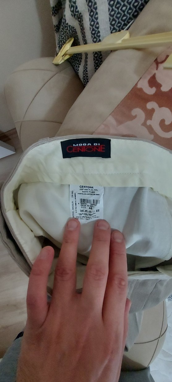 Bej Regular Fit Erkek Süet Pantolon - Görsel 3