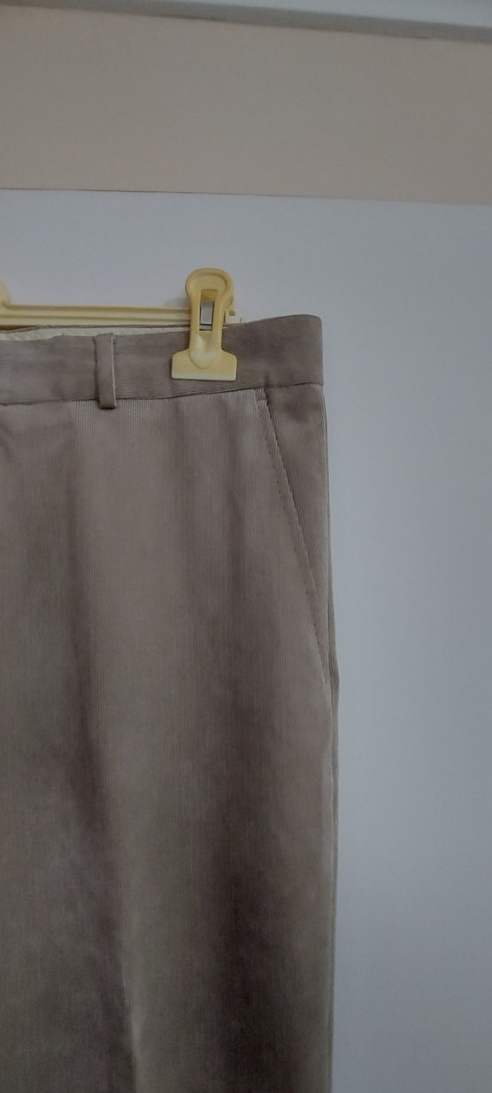 Bej Regular Fit Erkek Süet Pantolon - Görsel 4