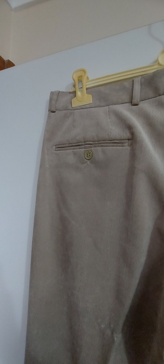 Bej Regular Fit Erkek Süet Pantolon - Görsel 5