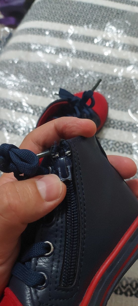 Renkli Bağcıklı ve Cırtcırtlı Erkek Çocuk Spor Ayakkabı - Görsel 4