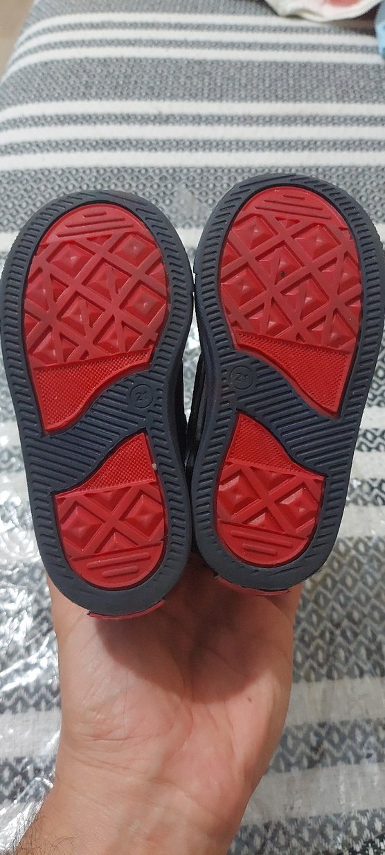 Renkli Bağcıklı ve Cırtcırtlı Erkek Çocuk Spor Ayakkabı - Görsel 3