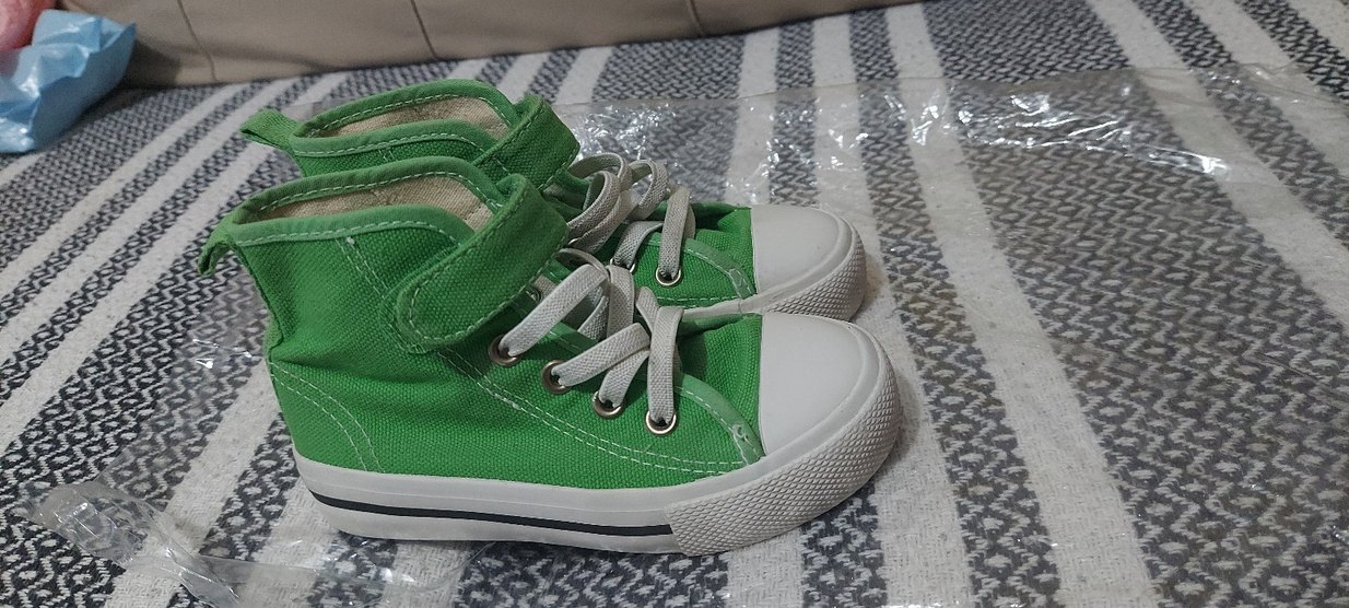 Erkek Çocuk Yeşil Sneaker - Cırtlı - Görsel 2