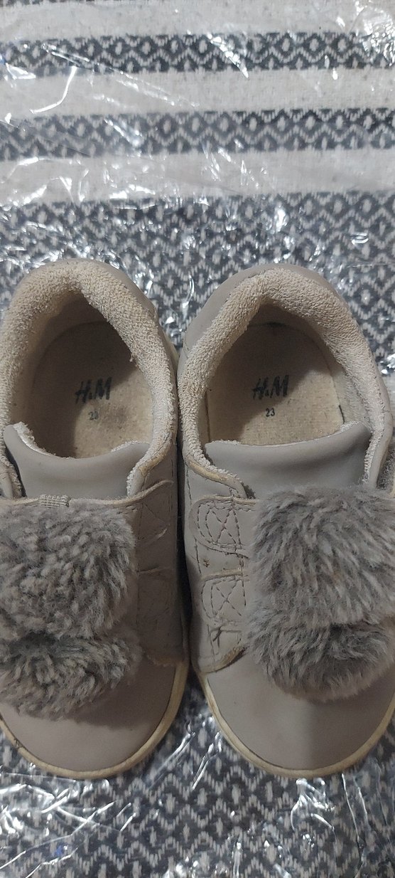 Gri Kürklü Kız Çocuk Spor Ayakkabı - Görsel 2