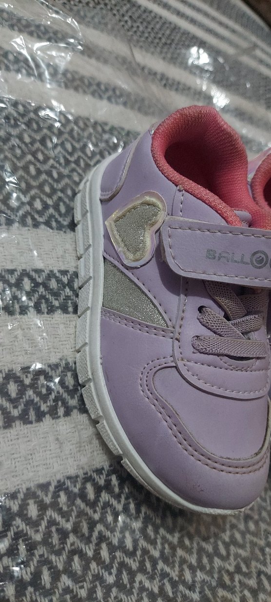 Kız Çocuk Mor Cırt Cırtlı Spor Ayakkabı - Görsel 2