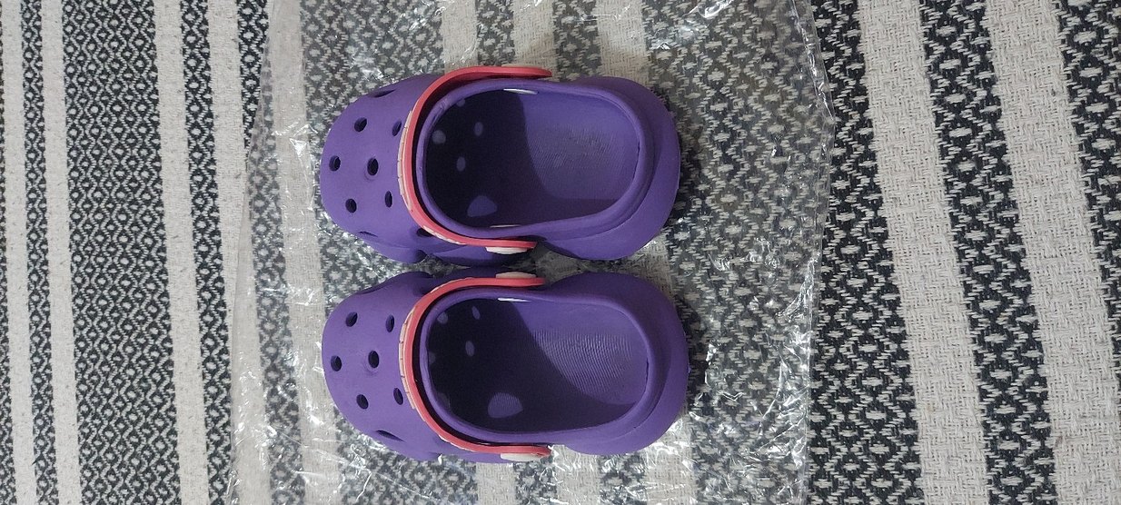 Mor Kadın Çocuk Kaydırmaz Terlik Velcro - Görsel 2