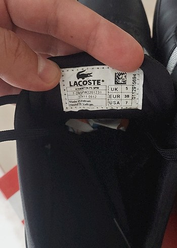 Lacoste Siyah Bağcıklı Kadın Spor Ayakkabısı - Görsel 7
