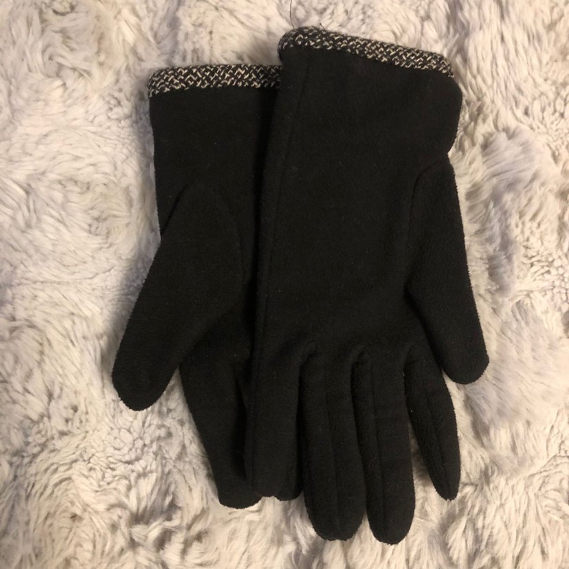#GRİ~BEYAZ BİLEK  Detaylı Polar Kadın Eldiven - Görsel 2