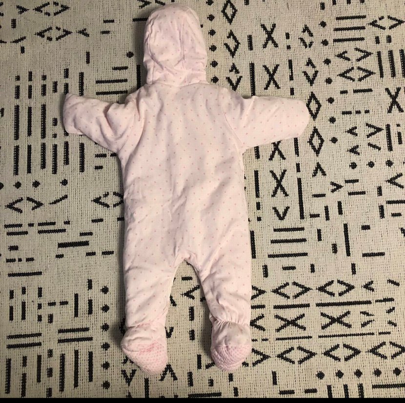 #MOTHERCARE 6-9 AY Pembe Kapüşonlu Bebek Tulumu - Görsel 3