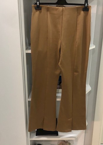 #H&M YÜKSEK BEL İSPANYOL PAÇA Bej renkte, regular fit çimalı - Görsel 4