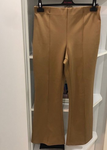 #H&M YÜKSEK BEL İSPANYOL PAÇA Bej renkte, regular fit çimalı - Görsel 6