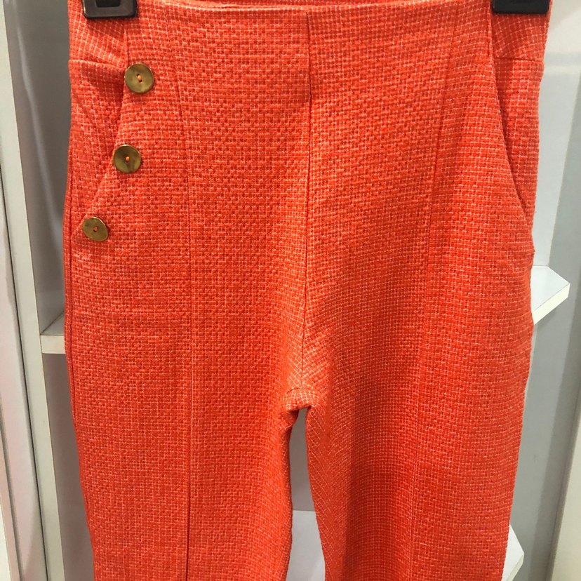 #MONO CHIC DOKUMA KUMAŞ CEPLİ  YIRTMAÇLI ispanyol paça bel 36 - Görsel 2