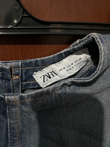 m Beden mavi Renk Zara tül detaylı jean yelek