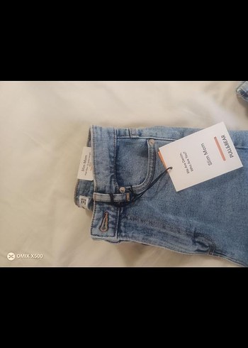 Kadın Mavi Kısa Paça Dar Kesim Kot Pantolon - Görsel 2