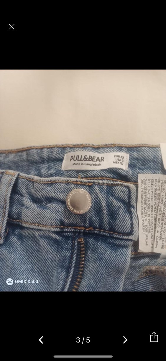 Kadın Mavi Kısa Paça Dar Kesim Kot Pantolon - Görsel 3