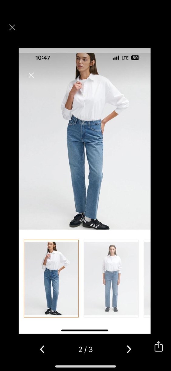 Kadın Mavi Kısa Paça Dar Kesim Kot Pantolon - Görsel 5