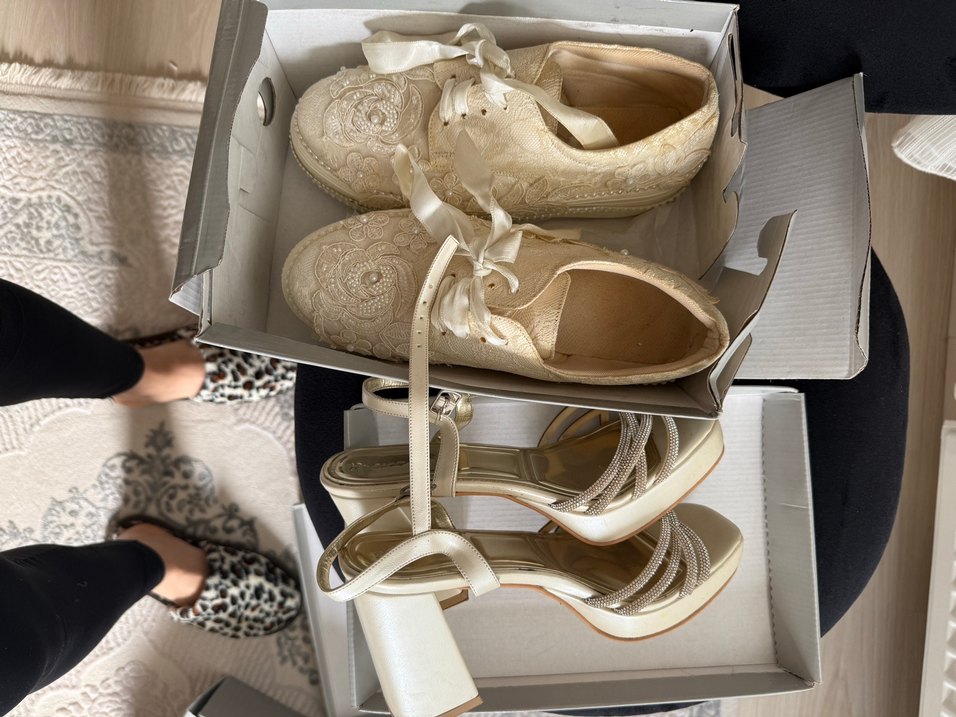 Dantel İşlemeli Bohem Platform Kadın Spor Ayakkabı - Görsel 5