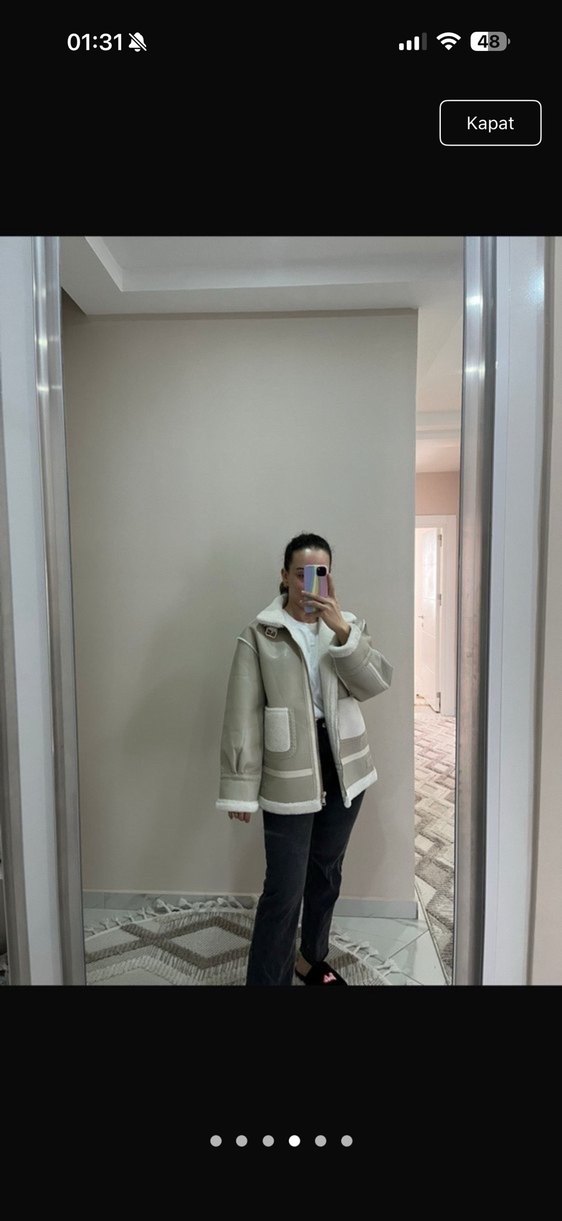 IPEKYOL Kürklü Kısa mont - Görsel 5